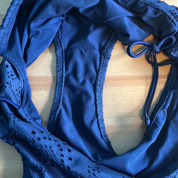 Aerie Navy Blue Crochet Bathing Suit 2 top styles - Picture 9 of 9